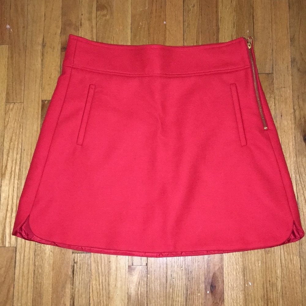 JCrew Red Skirt